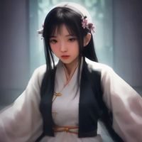 亚色图内容编辑阿澈，年轻女性，在书桌前对照屏幕整理资源标签，暖光台灯，环境安静整洁