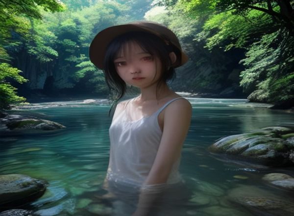 日本侘寂美学插画——枯山水、和纸质感、禅意色调亚色图风格创作